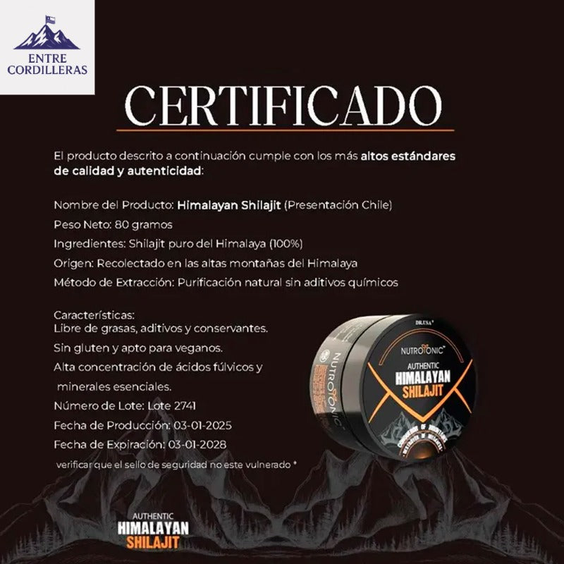 SHILAJIT ORIGINAL HIMALAYA SUMPLEMENTO SHILASTAR™ 2x1