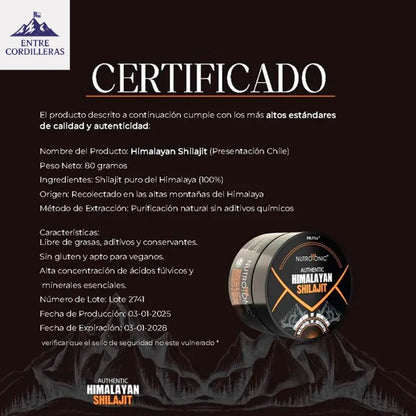 SHILAJIT ORIGINAL HIMALAYA SUMPLEMENTO SHILASTAR™ 2x1